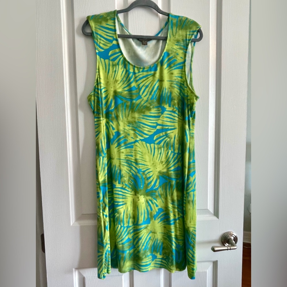 TOMMY BAHAMA Palm Print Dress Size XL